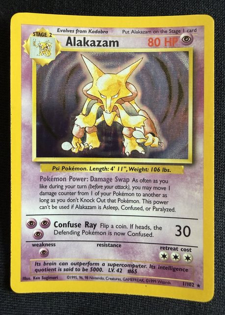 Alakazam, frente da carta