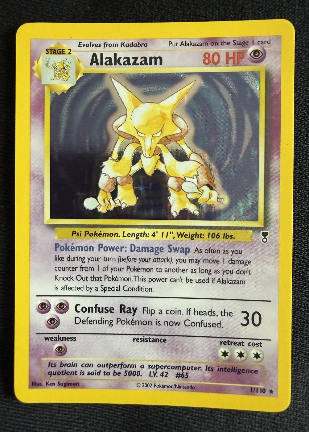 Alakazam, frente da carta