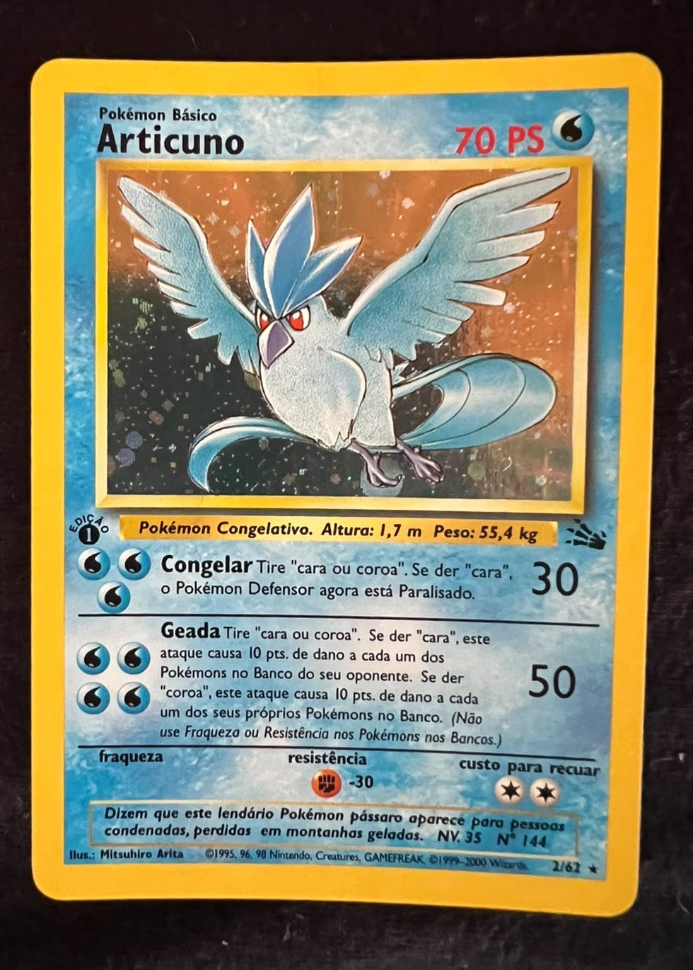 Articuno, frente da carta