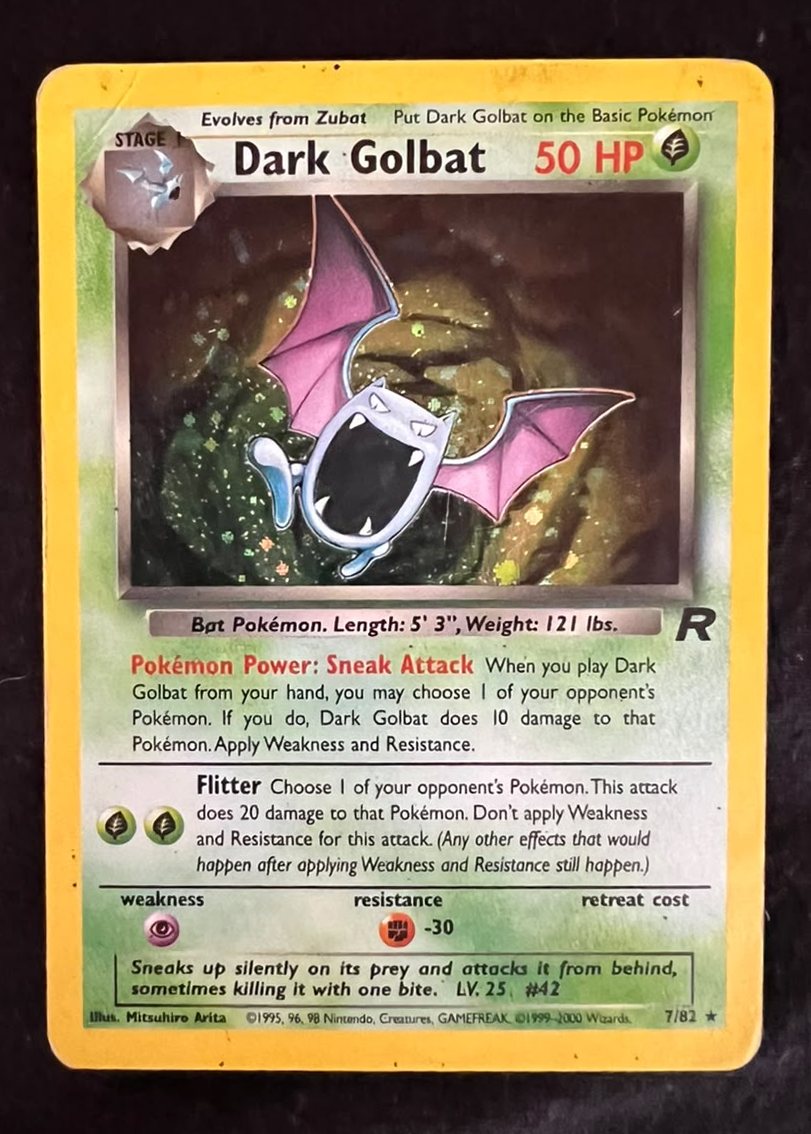 Dark Golbat, frente da carta
