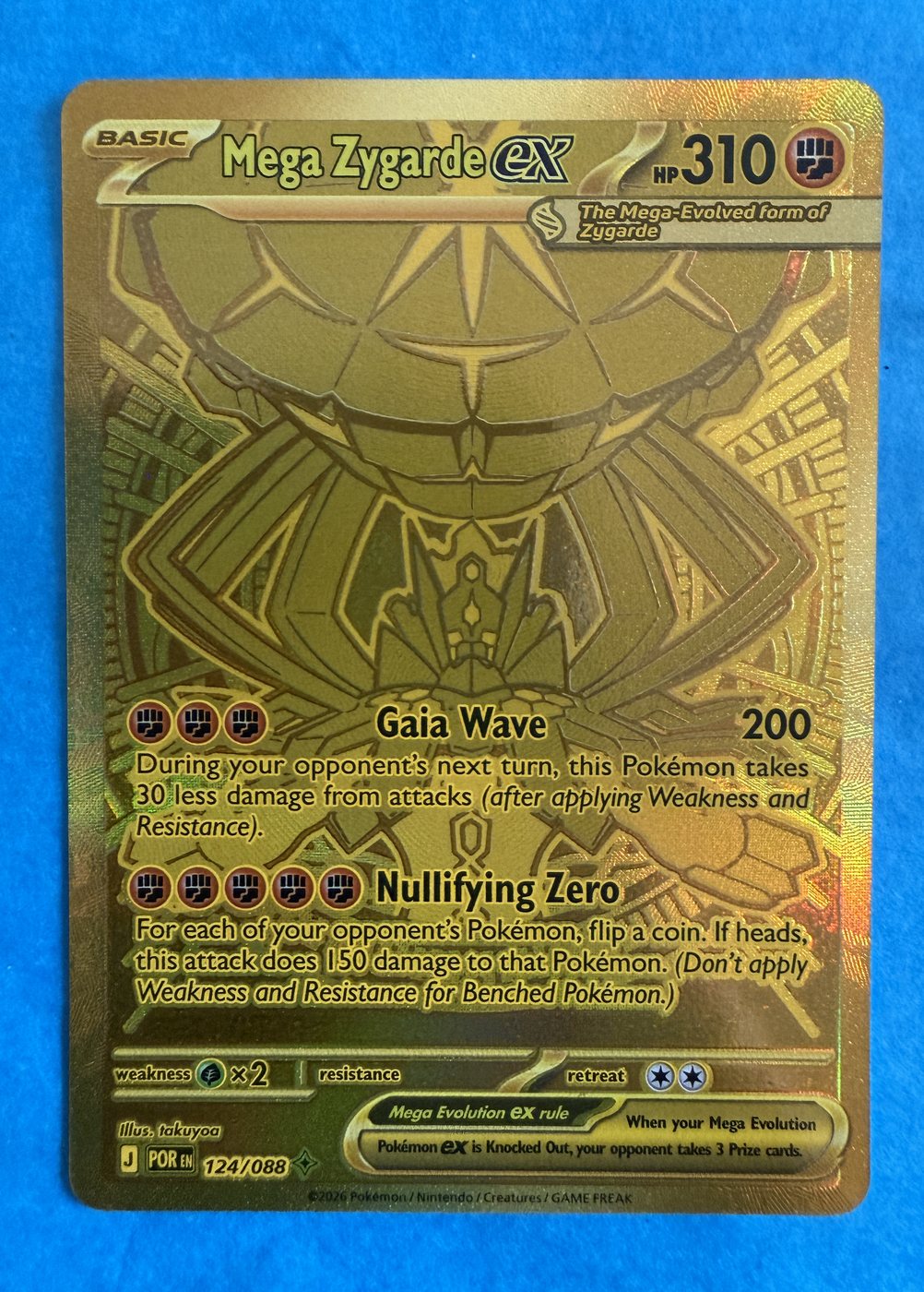 Mega Zygarde ex, frente da carta