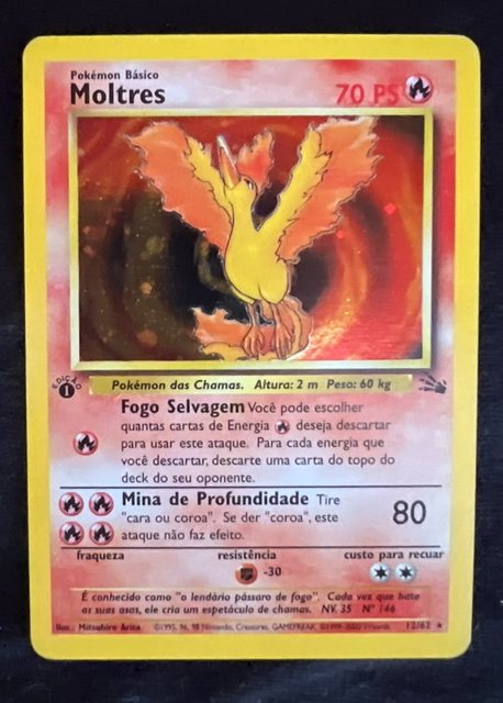 Moltres, frente da carta