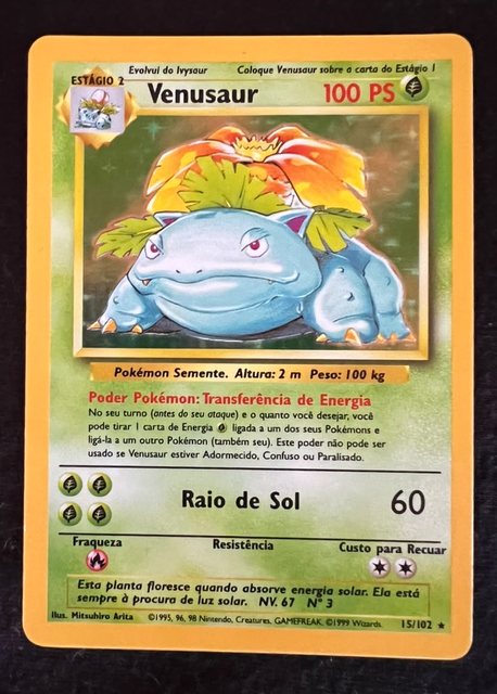 Venusaur, frente da carta